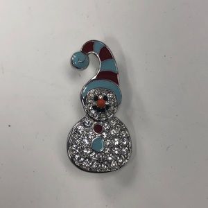 Swarovski Snowman Tack Pin